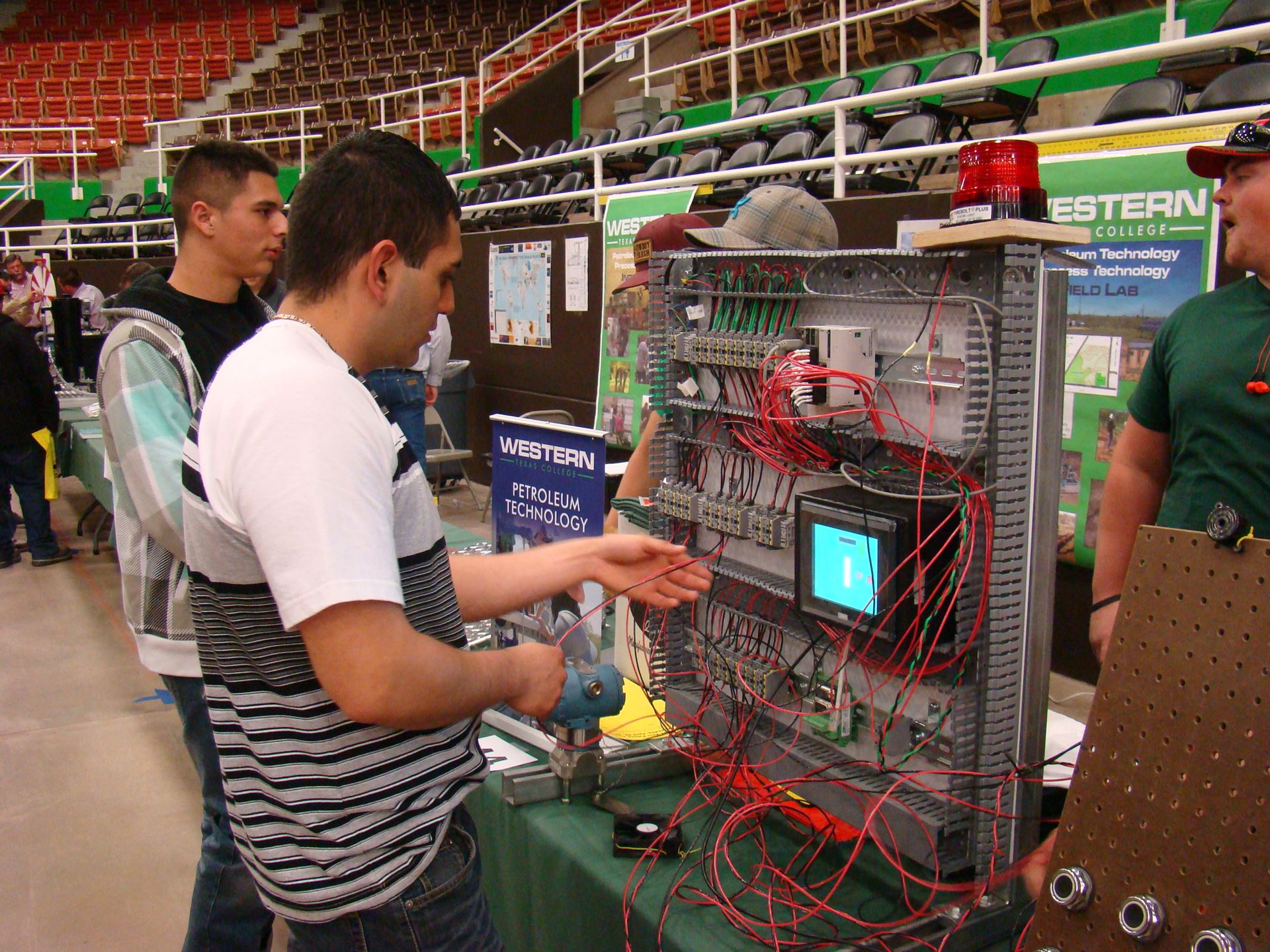 Students test out petroleum technology program.
